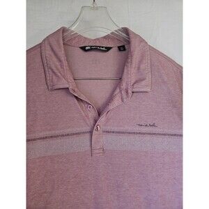 Travis Mathew Shirt Men's Sz 2XL Red Ruby Wine Over The Water Golf Polo